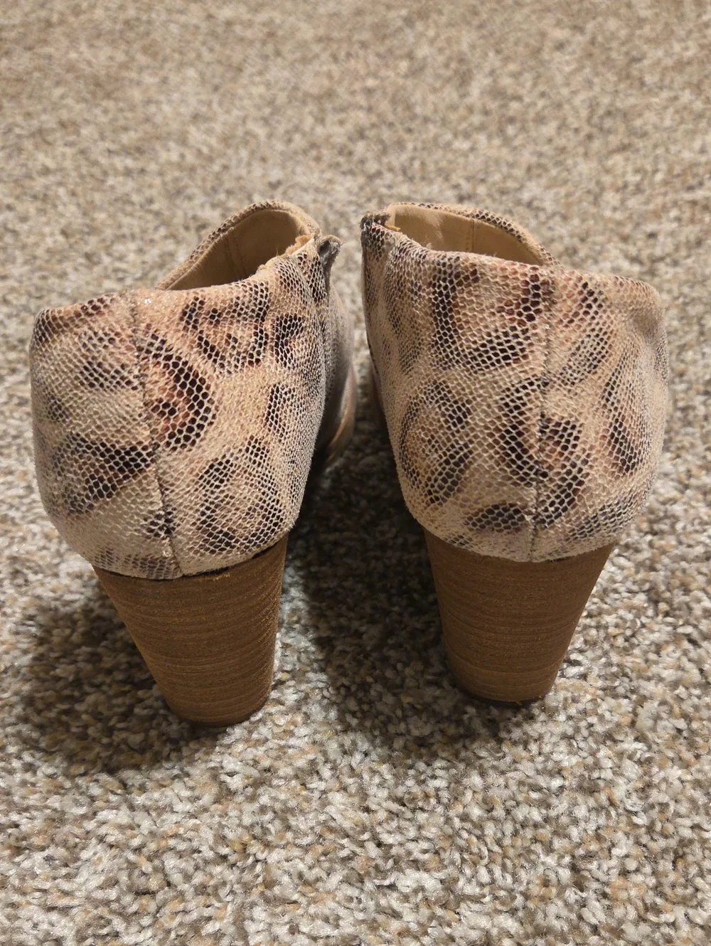 VERY G Leopard Print Peep-Toe Wedge